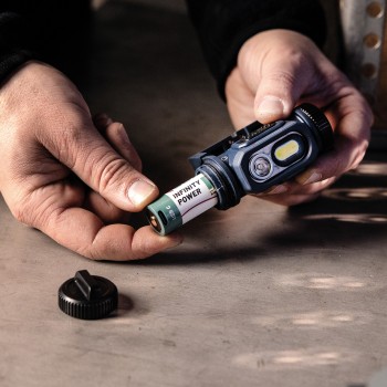 Scangrip 03.5621 HORIZON Kopflampe Arbeitsleuchte mit Sensor für Schutzhelme