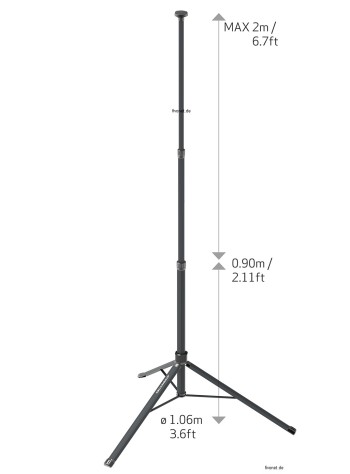 Scangrip 03.6110C TOWER COMPACT CONNECT mit Stromversorgung Connector Kompakter Baustrahler mit 2500 Lumen für 18V Akku mit Stativ