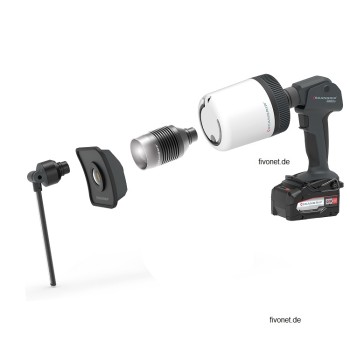 Scangrip 49.0518 Komplett KIT All in One MULTILIGHT CONNECT Hand - Arbeitsleuchte Grundgerät mit 4 Aufsätzen Akku Ladegerät im Koffer