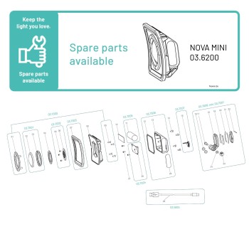 Scangrip 03.7008 Ersatzteil Standfußsatz für Nova Mini for Life