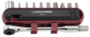 KRAFTWERK Bit - Set 14-teilig mit Mini Ratsche Multitool Fahrrad