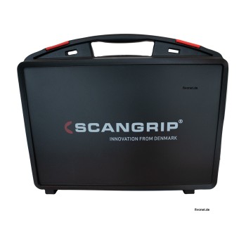 Scangrip 49.0518 Komplett KIT All in One MULTILIGHT CONNECT Hand - Arbeitsleuchte Grundgerät mit 4 Aufsätzen Akku Ladegerät im Koffer