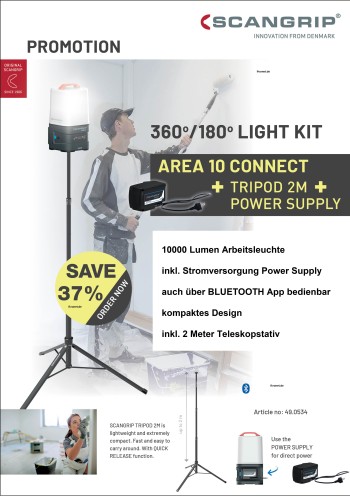 Scangrip 03.6103C AREA 10 CONNECT Arbeitsleuchte Strahler
