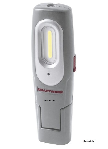 KRAFTWERK 701.001.000 COB LED Akkulampe Handlampe mit Station