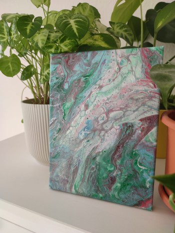 "Revolution" Leinwand, pouring, acryl-pouring, abstract, Gemälde