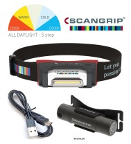 Scangrip 03.5663 I-Match 4 Detailing Kopflampe mit Powerbank für Fahrzeugaufbereitung und Restauration