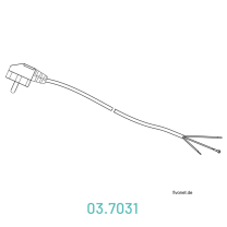 Scangrip 03.7031 Ersatzteil Kabel mit EU Stecker Arbeitsleuchten für Nova 4, 6, 12