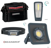 Scangrip Set bei fivonet.de NOVA R + Miniform + I-View / 3 Arbeitsleuchten mit Tasche