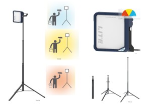 Scangrip 03.5459 VEGA LITE COLOUR Arbeitsleuchte mit 2 Meter Stativ 3 Farbtemperaturen