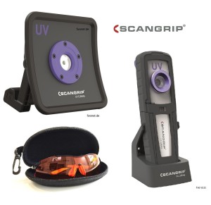 Scangrip 03.5801 UV Light NOVA UV S 03.5802 SET UV LED für UV Härtung mit Brille