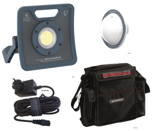 Scangrip 03.6204 NOVA 4 C+R for Life Akku-Arbeitsleuchte mit Diffuser Tasche