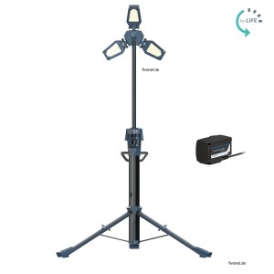 Scangrip 03.6214C TOWER 12 CONNECT 12000 Lumen LED Flutlichtstrahler mit Stativ Netzteil