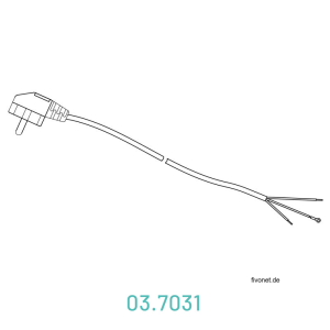 Scangrip 03.7031 Ersatzteil Kabel mit EU Stecker Arbeitsleuchten für Nova 4, 6, 12