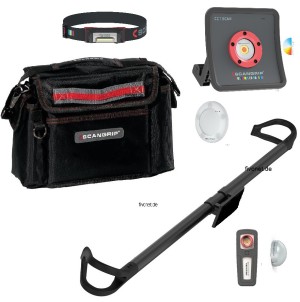 Scangrip 49.0220 Essential Kit Teleskophalter Fahrzeug Aufbereitung