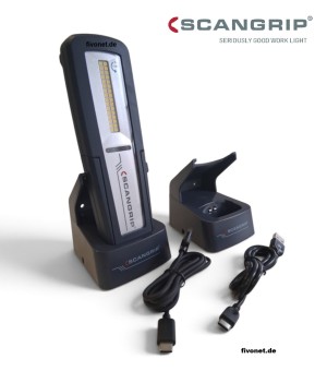 Scangrip 03.6208 UNIFORM For Life Arbeitsleuchte mit 500 Lumen 2 Ladestationen