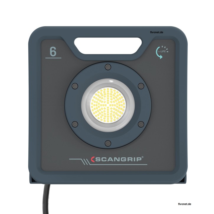 Scangrip 03.6203 NOVA 6 for Life Kabel Arbeitsleuchte mit 6000 Lumen