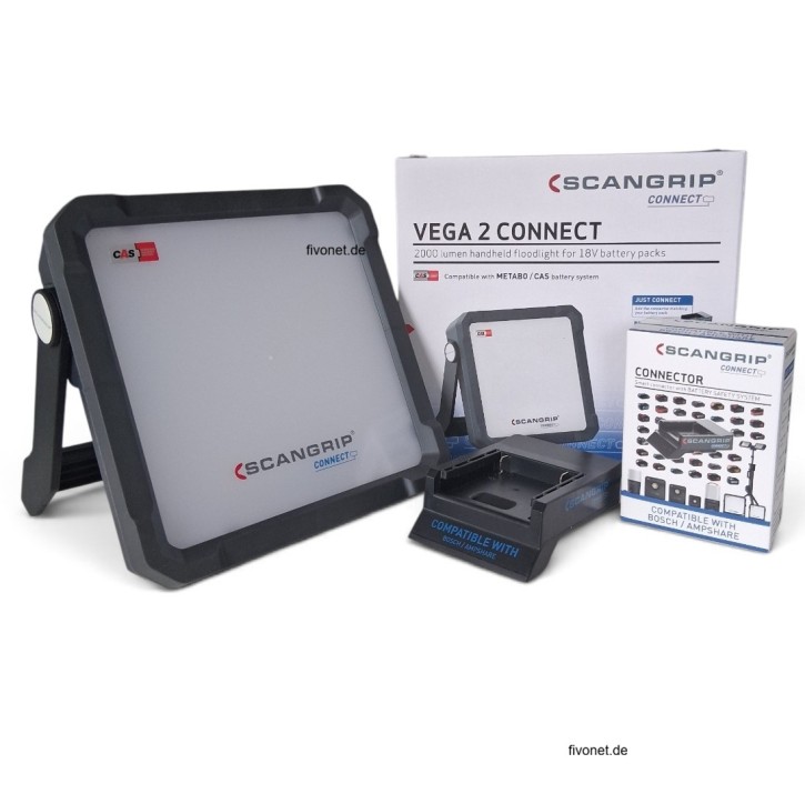 Scangrip 03.6106C VEGA 2 CONNECT Baustrahler für 18V BOSCH Akku