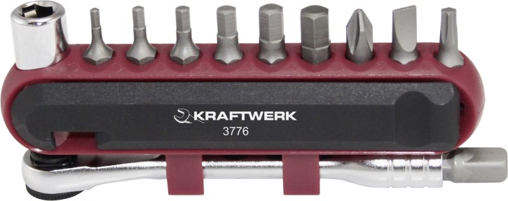 KRAFTWERK Bit - Set 14-teilig mit Mini Ratsche Multitool Fahrrad