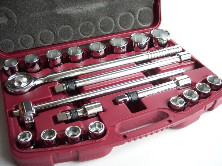 2-tlg SET Steckschlüssel Nuss 3/4 Nüsse 38 mm + Stecknuss Adapter 1/2 innen