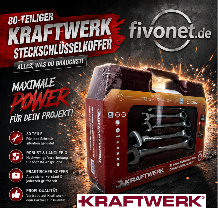 KRAFTWERK Nusskasten Werkzeugkoffer Ratschenkasten
