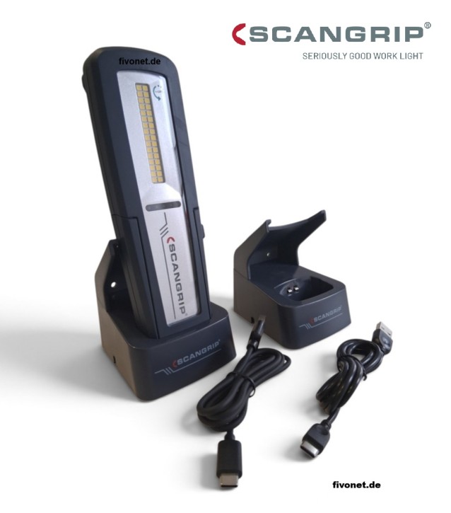 Scangrip 03.6208 UNIFORM For Life Arbeitsleuchte mit 500 Lumen 2 Ladestationen